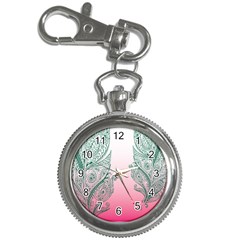 Toggle The Widget Bar Leaf Green Pink Key Chain Watches