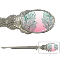 Toggle The Widget Bar Leaf Green Pink Letter Openers by Mariart