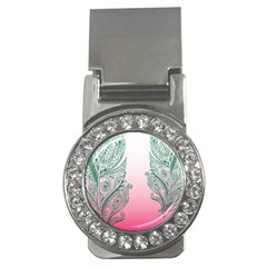 Toggle The Widget Bar Leaf Green Pink Money Clips (cz)  by Mariart