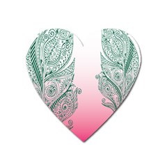 Toggle The Widget Bar Leaf Green Pink Heart Magnet by Mariart