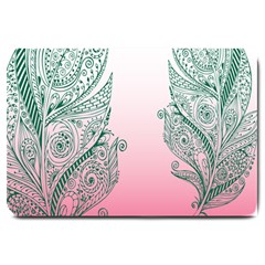 Toggle The Widget Bar Leaf Green Pink Large Doormat  by Mariart