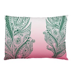 Toggle The Widget Bar Leaf Green Pink Pillow Case by Mariart