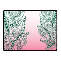 Toggle The Widget Bar Leaf Green Pink Fleece Blanket (small)