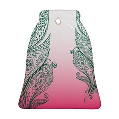 Toggle The Widget Bar Leaf Green Pink Bell Ornament (two Sides) by Mariart