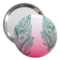 Toggle The Widget Bar Leaf Green Pink 3  Handbag Mirrors by Mariart