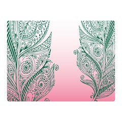 Toggle The Widget Bar Leaf Green Pink Double Sided Flano Blanket (mini)  by Mariart