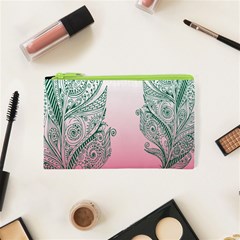 Toggle The Widget Bar Leaf Green Pink Cosmetic Bag (xs) by Mariart