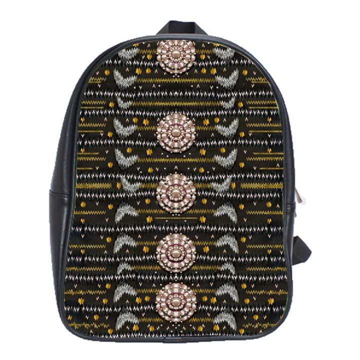 Pearls And Hearts Of Love In Harmony School Bags (XL) 