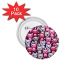 Cute Doodle Wallpaper Cute Kawaii Doodle Cats 1.75  Buttons (10 pack) Front