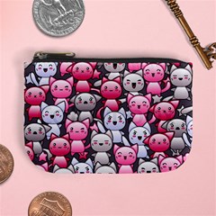 Cute Doodle Wallpaper Cute Kawaii Doodle Cats Mini Coin Purses by Nexatart