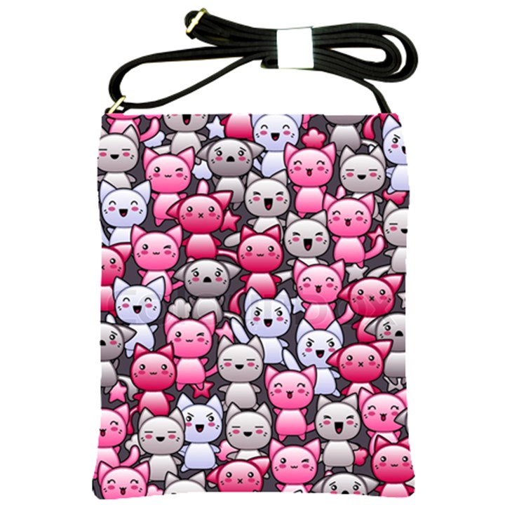 Cute Doodle Wallpaper Cute Kawaii Doodle Cats Shoulder Sling Bags