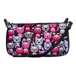 Cute Doodle Wallpaper Cute Kawaii Doodle Cats Shoulder Clutch Bags Front