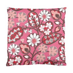 Pink Flower Pattern Standard Cushion Case (one Side) by Nexatart