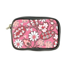 Pink Flower Pattern Coin Purse by Nexatart