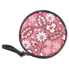 Pink Flower Pattern Classic 20-cd Wallets by Nexatart