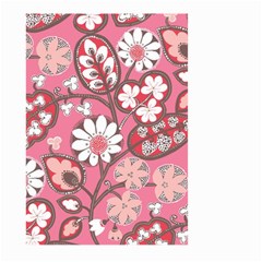 Pink Flower Pattern Large Garden Flag (two Sides) by Nexatart