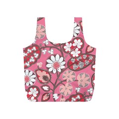 Pink Flower Pattern Full Print Recycle Bags (s)  by Nexatart