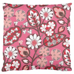 Pink Flower Pattern Standard Flano Cushion Case (two Sides) by Nexatart