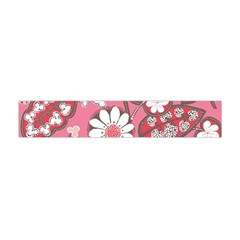 Pink Flower Pattern Flano Scarf (mini) by Nexatart