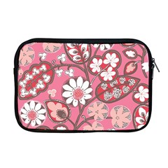 Pink Flower Pattern Apple Macbook Pro 17  Zipper Case by Nexatart