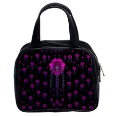 Wonderful Jungle Flowers In The Dark Classic Handbags (2 Sides)