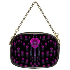 Wonderful Jungle Flowers In The Dark Chain Purses (one Side)  by pepitasart