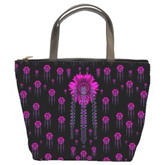 Wonderful Jungle Flowers In The Dark Bucket Bags