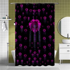 Wonderful Jungle Flowers In The Dark Shower Curtain 48  x 72  (Small) 