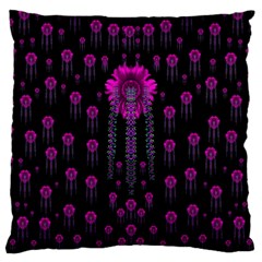 Wonderful Jungle Flowers In The Dark Large Cushion Case (One Side)