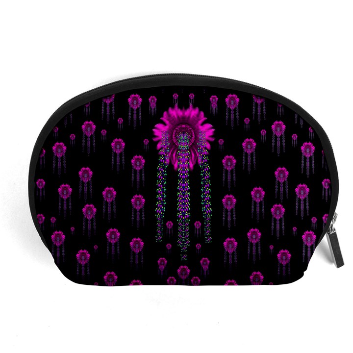 Wonderful Jungle Flowers In The Dark Accessory Pouches (Large) 