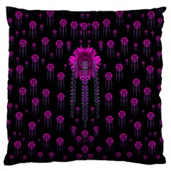 Wonderful Jungle Flowers In The Dark Standard Flano Cushion Case (one Side) by pepitasart