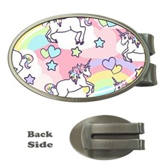 Unicorn Rainbow Money Clips (oval) 