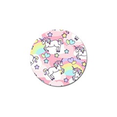 Unicorn Rainbow Golf Ball Marker by Nexatart