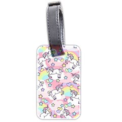 Unicorn Rainbow Luggage Tags (two Sides) by Nexatart