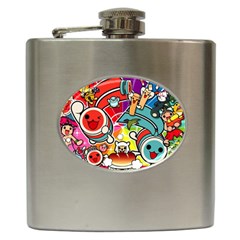 Cute Doodles Wallpaper Background Hip Flask (6 Oz) by Nexatart