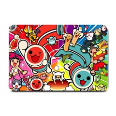 Cute Doodles Wallpaper Background Small Doormat  by Nexatart