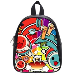 Cute Doodles Wallpaper Background School Bags (small)  by Nexatart