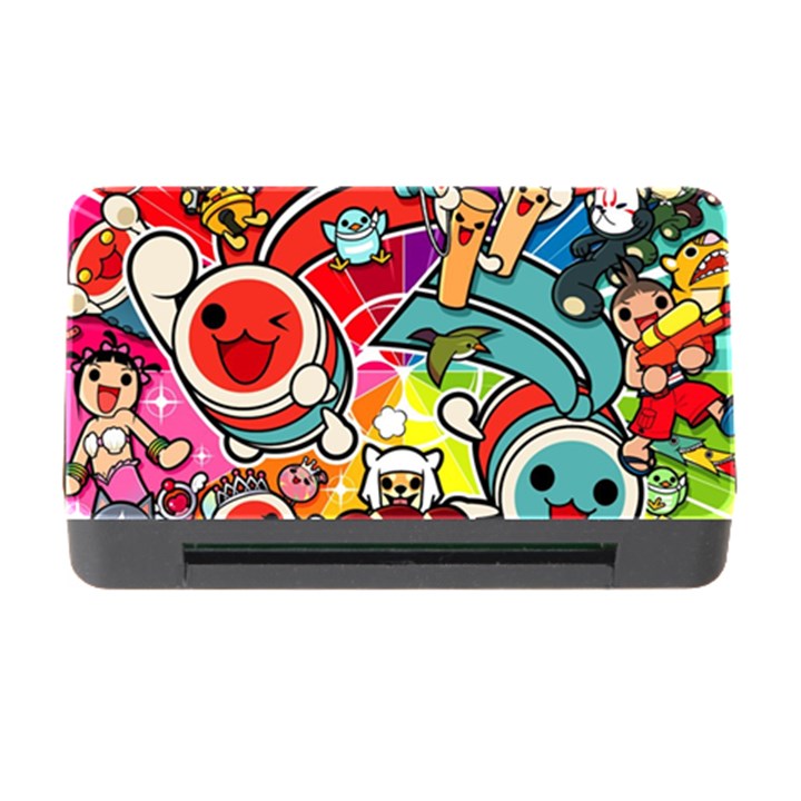 Cute Doodles Wallpaper Background Memory Card Reader with CF