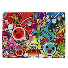 Cute Doodles Wallpaper Background Cosmetic Bag (xxl)  by Nexatart