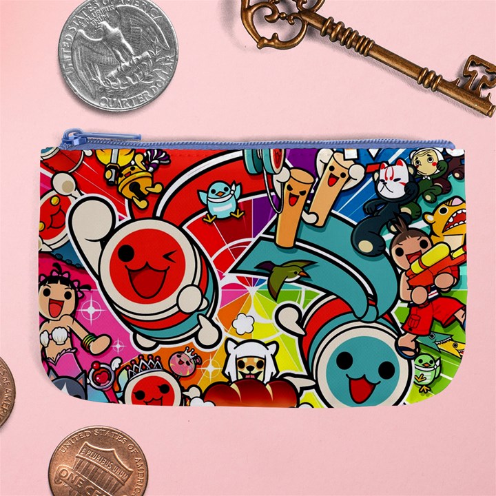 Cute Doodles Wallpaper Background Large Coin Purse