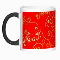 Golden Swrils Pattern Background Morph Mugs by Nexatart