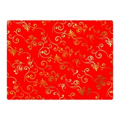 Golden Swrils Pattern Background Double Sided Flano Blanket (mini) 