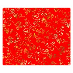 Golden Swrils Pattern Background Double Sided Flano Blanket (small)  by Nexatart