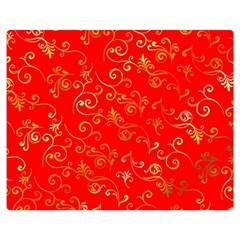 Golden Swrils Pattern Background Double Sided Flano Blanket (medium)  by Nexatart