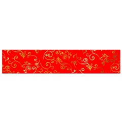 Golden Swrils Pattern Background Flano Scarf (small) by Nexatart