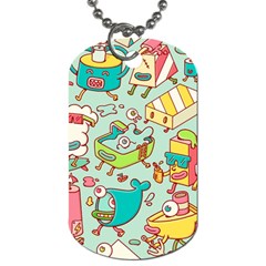 Summer Up Pattern Dog Tag (two Sides) by Nexatart