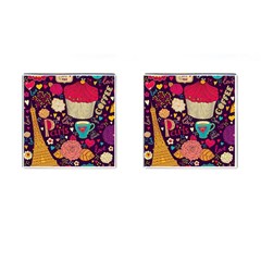 Cute Colorful Doodles Colorful Cute Doodle Paris Cufflinks (square) by Nexatart