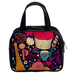 Cute Colorful Doodles Colorful Cute Doodle Paris Classic Handbags (2 Sides) by Nexatart