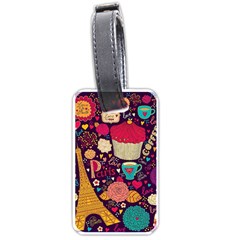 Cute Colorful Doodles Colorful Cute Doodle Paris Luggage Tags (one Side)  by Nexatart