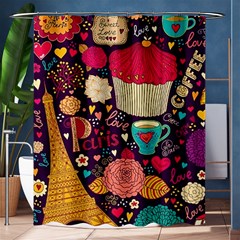 Cute Colorful Doodles Colorful Cute Doodle Paris Shower Curtain 60  X 72  (medium)  by Nexatart